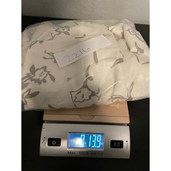 Vintage Laissez Faire Womens Maxi Dress Medium Gray Floral Linen Cottagecore 90s - Picture 7 of 7